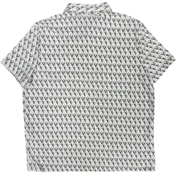 EUC Men's EXPRESS Geometric Print Polo Shirt Short Sleeve- Size XL - Picture 3 of 8